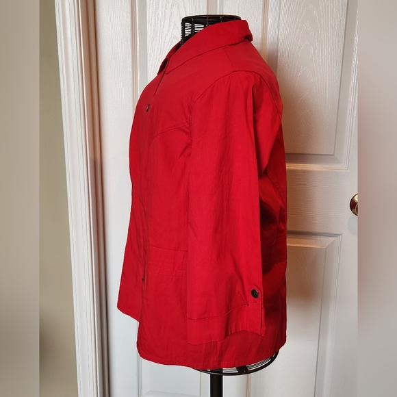 CJ BANKS size 1X red button front jacket - Picture 5 of 9
